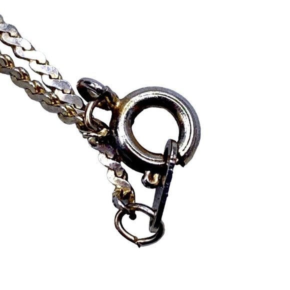 Vintage Necklace Pendant Faux Cameo Silver Tone S Chain Lady Profile Victorian - Picture 9 of 10